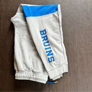 Jordan Light Gray and Royal Blue Bruins Sweatpants Size Large